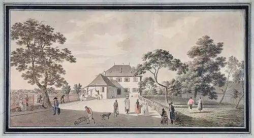 Vue du château de Schauenbourg, 1799.