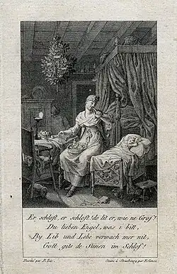 Er schlaft (berceuse), eau-forte, 1806.