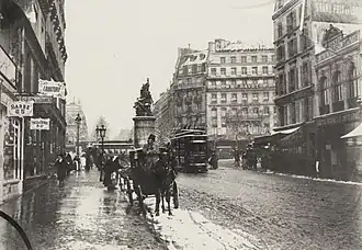 Place de Clichy, photographie d'Émile Zola (vers 1895).