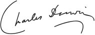signature de Charles Darwin
