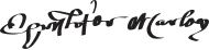 signature de Christopher Marlowe