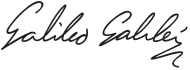 signature de Galilée