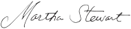 signature de Martha Stewart