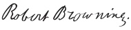 Signature de Robert Browning