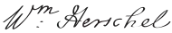signature de William Herschel