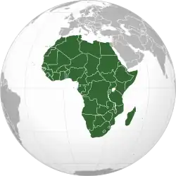 Description de l'image Africa (orthographic projection).svg.