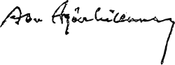 signature d'Ion Agârbiceanu