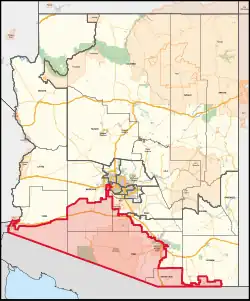 Description de l'image Arizona's 7th congressional district (since 2023).svg.