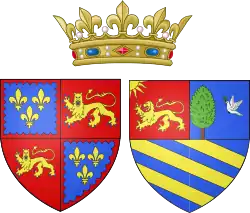 Description de l'image Armoiries Emmanuelle de Bourbon, née Pratolongo.svg.