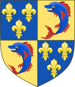 Description de l'image Arms of the capetian dauphins du Viennois.svg.