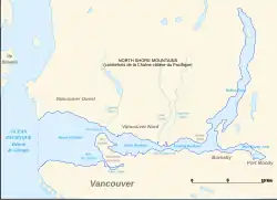 Carte de la baie Burrard.