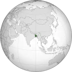 Description de l'image Bangladesh (orthographic projection).svg.