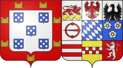 Description de l'image Blason d'alliance pt Adélaïde de Löwenstein-Wertheim-Rosenberg.svg.