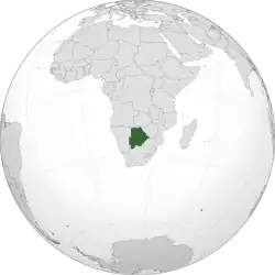 Description de l'image Botswana_(centered_orthographic_projection).svg.