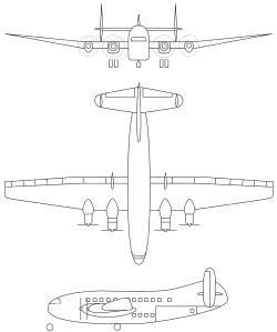 Description de l'image Bréguet 763 3-view line drawing.svg.