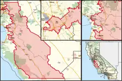 Description de l'image California's 18th congressional district (since 2023) (new version).svg.