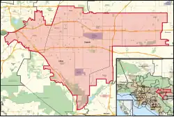 Description de l'image California's 35th congressional district (since 2023) (new version).svg.