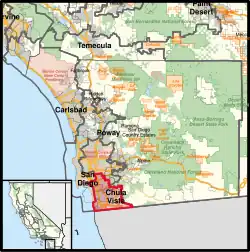 Description de l'image California's 52nd congressional district (since 2023).svg.