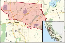 Description de l'image California's 6th congressional district (since 2023) (new version).svg.