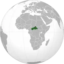 Description de l'image Central African Republic (orthographic projection).svg.