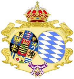 Description de l'image Coat of Arms of Amalie Auguste of Bavaria, Queen of Saxony (Order of Maria Luisa).svg.