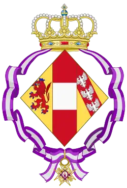 Description de l'image Coat of Arms of Archduchess Maria Annunciata of Austria (Order of Queen Maria Luisa).svg.
