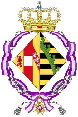 Description de l'image Coat of Arms of Archduchess Maria Josepha of Austria (Order of Queen Maria Luisa).svg.