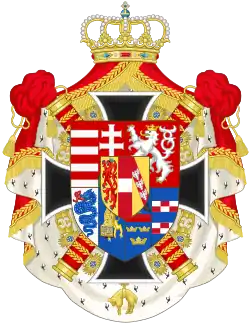 Description de l'image Coat of Arms of Archduke Charles, Duke of Teschen.svg.