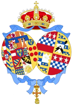 Description de l'image Coat of Arms of Charlotte Diana, Duchess of Noto.svg.