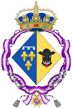 Description de l'image Coat of Arms of Duchess Helene of Mecklenburg-Schwerin (Order of Maria Luisa).svg.