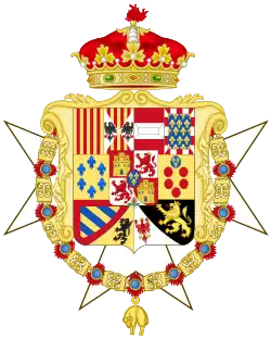 Description de l'image Coat of Arms of Gabriel, Infante of Spain.svg.