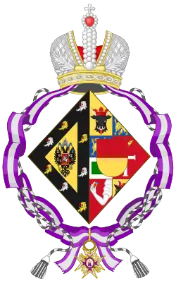 Description de l'image Coat of Arms of Grand Duchess Maria Pavlovna of Russia (Order of Queen Maria Luisa).svg.