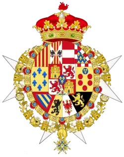 Description de l'image Coat of Arms of Infante Sebastian of Spain.svg.