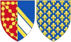 Description de l'image Coat of Arms of Isabella of France, Queen Consort of Navarre.svg.