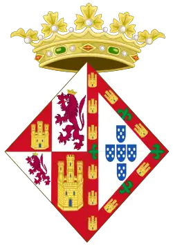Description de l'image Coat of Arms of Joan of Portugal as Queen of Castile.svg.