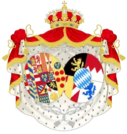 Description de l'image Coat of Arms of Maria Sophie, Queen of the Two Sicilies.svg.