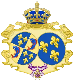 Description de l'image Coat of Arms of Marie Thérèse of France (Order of Maria Luisa).svg.