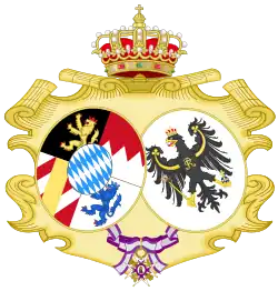 Description de l'image Coat of Arms of Marie of Prussia, Queen of Bavaria (Order of Maria Luisa).svg.