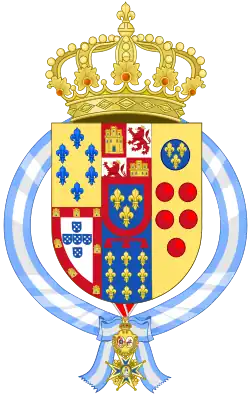 Description de l'image Coat of Arms of Prince Charles of Bourbon-Two Siciles, Prince of Bourbon.svg.