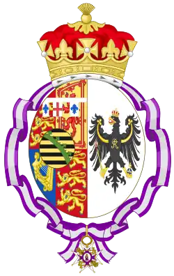 Description de l'image Coat of Arms of Princess Louise Margaret of Prussia (Order of Queen Maria Luisa).svg.