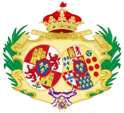 Description de l'image Coat of Arms of Princess Luisa Carlotta of Naples and Sicily, Infanta of Spain.svg.