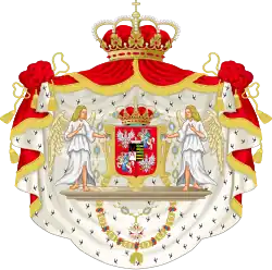 Description de l'image Coat of Arms of Wettin kings of Poland.svg.