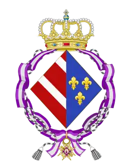 Description de l'image Coat of arms Alice of Bourbon (order of Queen Maria Luisa) (1897-1903).svg.