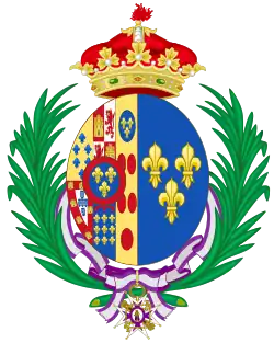 Description de l'image Coat of arms of Louise of Orléans (1882–1958) as Spanish Infanta.svg.