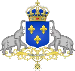 Description de l'image Coat of arms of the house of Bourbon-Bhopal.svg.