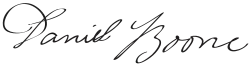 signature de Daniel Boone
