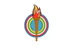 Description de l'image Flag of ODEPA-PASO (1990).svg.