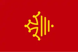 Drapeau utilisé par le conseil régional d'Occitanie.