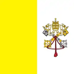 Drapeau du Vatican, version 2023.
