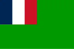 Drapeau de République de la Guyane indépendantePremière république de Counani(1886-1887)